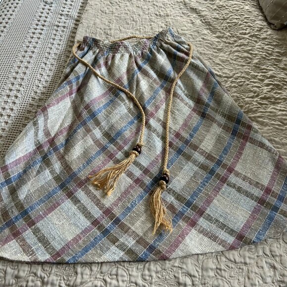 Grey Vintage Plaid Skirt - Picture 4 of 8